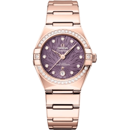 Constellation Manhattan 29 Co-Axial Master Chronometer Moonshine Gold - Diamond / Purple Supernova