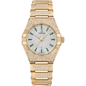 Constellation Manhattan 29 Co-Axial Master Chronometer Yellow Gold / Snow / Bracelet