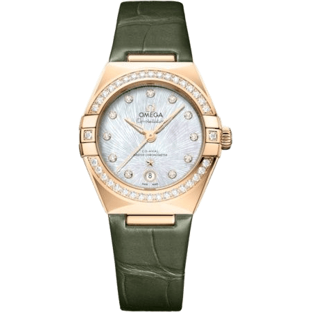 Constellation Manhattan 29 Co-Axial Master Chronometer Moonshine Gold - Diamond / MOP Supernova / Alligator