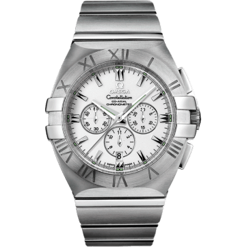 Constellation Co-Axial 41 Chronograph Double Eagle Stainless Steel / White / Bracelet