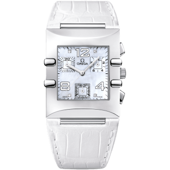 Constellation Quadra Quartz 28 Chronograph Stainless Steel / MOP/ Alligator