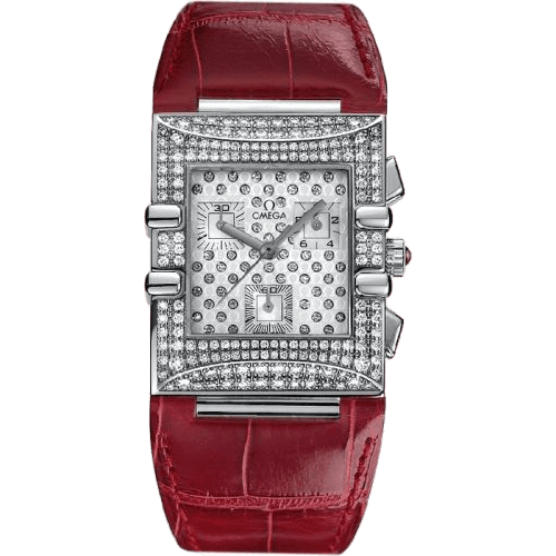 Constellation Quadra Quartz 28 Chronograph Stainless Steel - Diamond / White / Strap