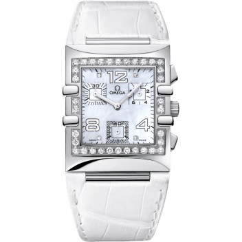 Constellation Quadra Quartz 28 Chronograph Stainless Steel / Diamond / MOP/ Alligator