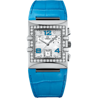 Constellation Quadra Quartz 28 Chronograph Stainless Steel / Diamond / MOP/ Alligator