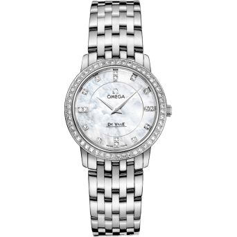 De Ville Prestige Quartz 27.4 Stainless Steel / MOP / Bracelet / Diamond