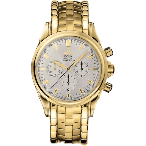 De Ville Co-Axial 41 Chronograph Yellow Gold / Silver / Bracelet