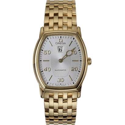 De Ville Tonneau Automatic Jump Hour Yellow Gold / Silver / Bracelet