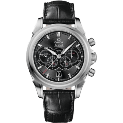 De Ville Co-Axial 41 Chronograph 4 Counters Stainless Steel / Grey / Alligator