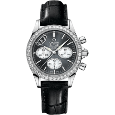 De Ville Co-Axial 35 Chronograph Stainless Steel Diamond / Grey / Strap