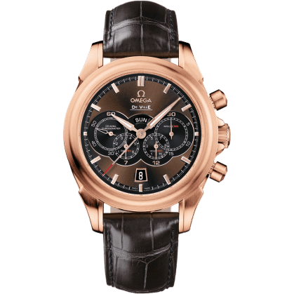 De Ville Co-Axial 41 Chronograph 4 Counters Red Gold / Brown / Alligator