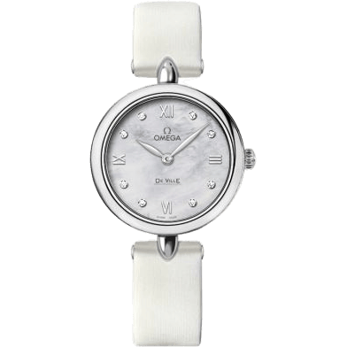 De Ville Prestige Dewdrop Quartz 27.4 Stainless Steel / White MOP