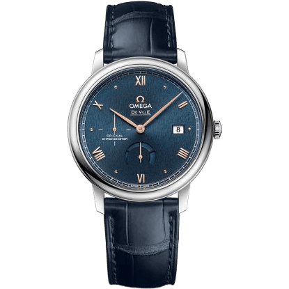 De Ville Prestige Co-Axial 39.5 Power Reserve Stainless Steel / Blue Sunburst