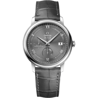 De Ville Prestige Co-Axial 39.5 Power Reserve Stainless Steel / Vintage Grey