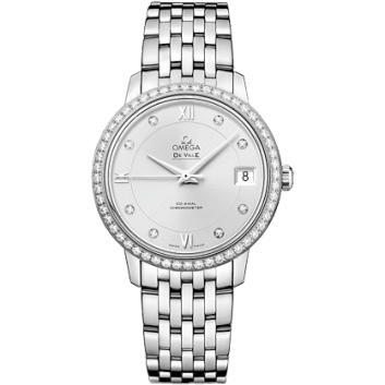 De Ville Prestige Co-Axial 32.7 Stainless Steel / Diamond / Silver / Bracelet