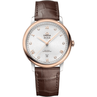 De Ville Prestige Co-Axial 39.5 Stainless Steel / Red Gold / Silver Sunburst