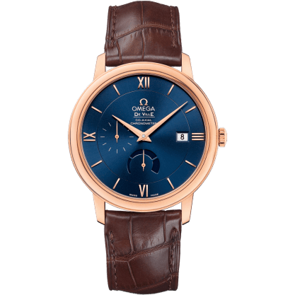 De Ville Prestige Co-Axial 39.5 Power Reserve Red Gold / Blue
