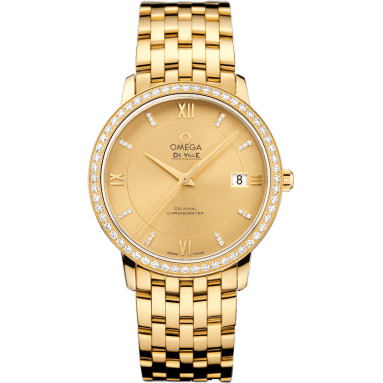 De Ville Prestige Co-Axial 36.8 Yellow Gold / Champagne / Diamond / Bracelet