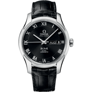 De Ville Co-Axial Annual Calendar Stainless Steel / Black / Alligator