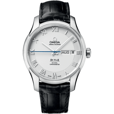 De Ville Co-Axial Annual Calendar Stainless Steel / Silver / Alligator
