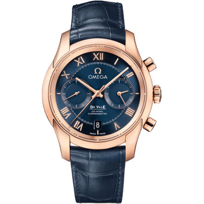 De Ville Co-Axial 42 Chronograph Red Gold / Blue