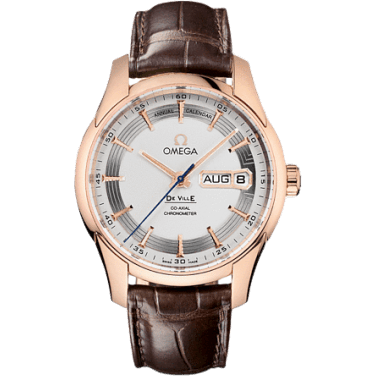 De Ville Hour Vision Co-Axial Annual Calendar Red Gold / Silver / Alligator