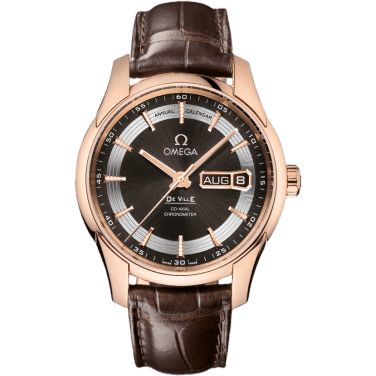 De Ville Hour Vision Co-Axial Annual Calendar Red Gold / Brown / Alligator