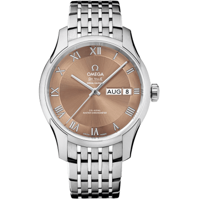 De Ville Hour Vision Master Chronometer Annual Calendar Stainless Steel / Brown / Bracelet