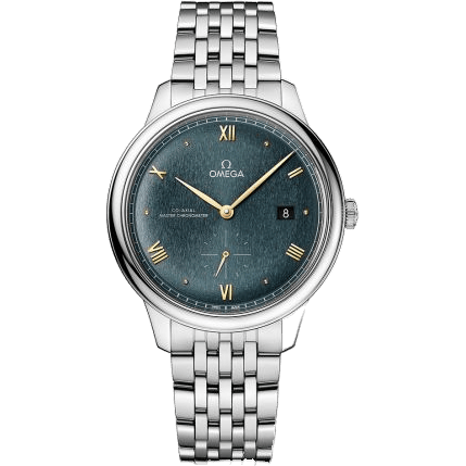 De Ville Small Seconds Master Chronometer Stainless Steel / Turquoise / Bracelet