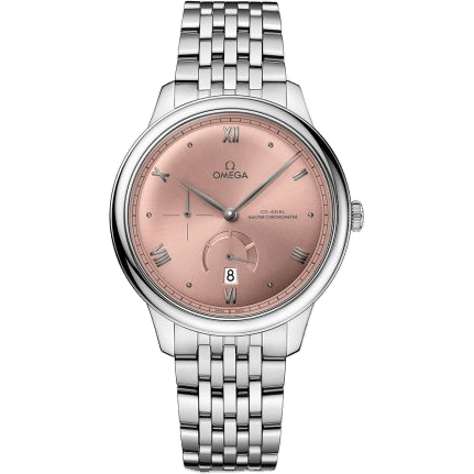 De Ville Power Reserve Master Chronometer Stainless Steel / Salmon / Bracelet