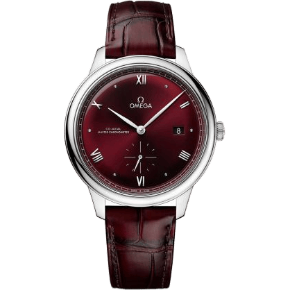 De Ville Small Seconds Master Chronometer Stainless Steel / Burgundy
