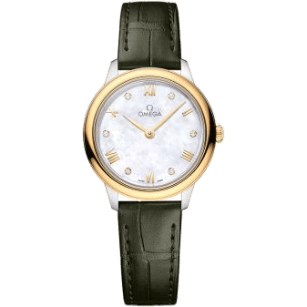 De Ville Quartz 27.5 Stainless Steel - Yellow Gold / MOP - Diamond