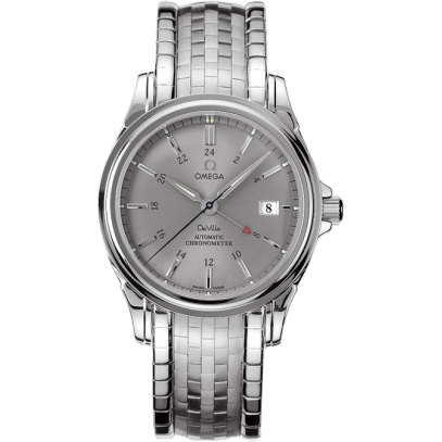 De Ville Co-Axial 38.7 GMT Stainless Steel / Grey / Bracelet