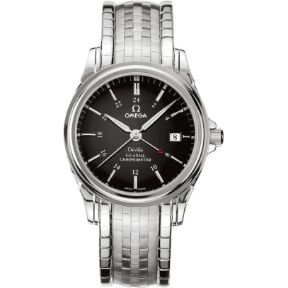 De Ville Co-Axial 38.7 GMT Stainless Steel / Black / Bracelet