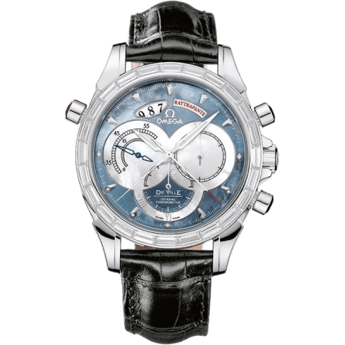 De Ville Co-Axial 41 Chronoscope Rattrapante Platinum Baguette / MOP