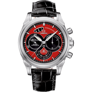 De Ville Co-Axial 41 Chronoscope Stainless Steel / Red