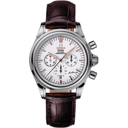De Ville Co-Axial 35 Chronograph Stainless Steel / White / St. Moritz