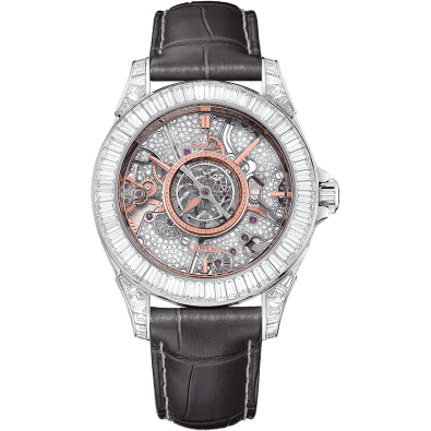 De Ville Tourbillon Co-Axial Platinum / Baguette / Snow / Omega Boutique