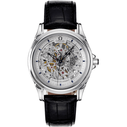 De Ville Co-Axial 37.5 White Gold / Skeleton