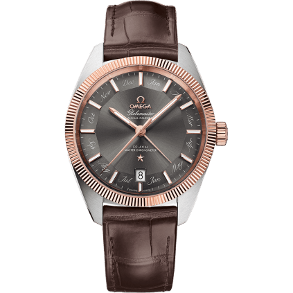 Globemaster Annual Calendar Stainless Steel / Sedna Gold / Grey