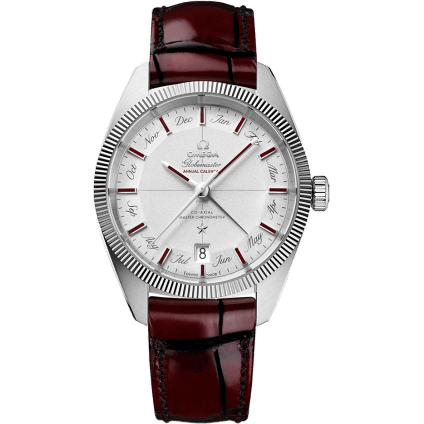 Globemaster Annual Calendar Platinum / Silver / Burgundy