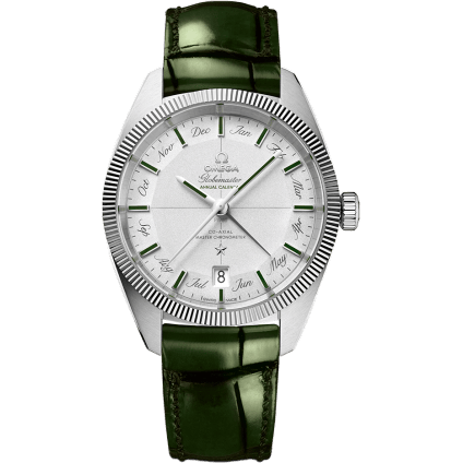 Globemaster Annual Calendar Platinum / Silver / Green