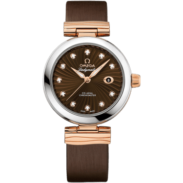 LadyMatic Co-Axial 34 Stainless Steel / Red Gold / Brown