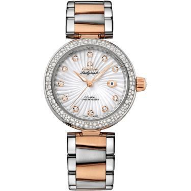 LadyMatic Co-Axial 34 Stainless Steel / Red Gold / Diamond / MOP / Bracelet