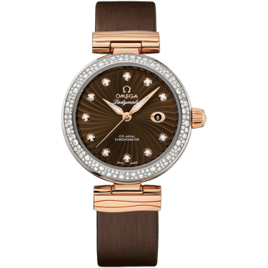 LadyMatic Co-Axial 34 Stainless Steel / Red Gold / Diamond / Brown