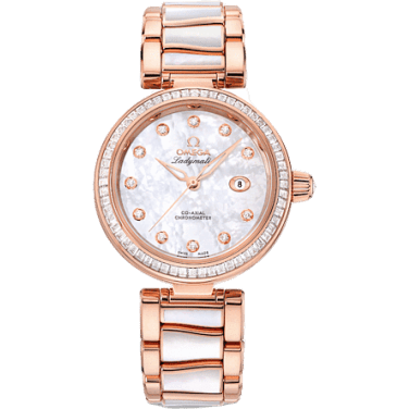 LadyMatic Co-Axial 34 Sedna Gold Baguette / MOP / MOP Bracelet