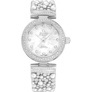 LadyMatic Co-Axial 34 White Gold / Pearls and Diamonds