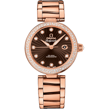 LadyMatic Co-Axial 34 Red Gold / Diamond / Brown / Bracelet