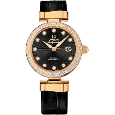 LadyMatic Co-Axial 34 Yellow Gold / Diamond / Black