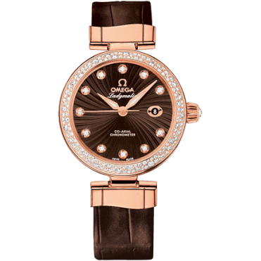 LadyMatic Co-Axial 34 Red Gold / Diamond / Brown
