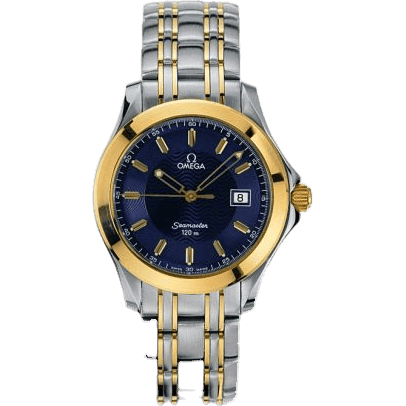 Seamaster 120M Quartz 34.8 Stainless Steel - Yellow Gold / Blue / Bracelet